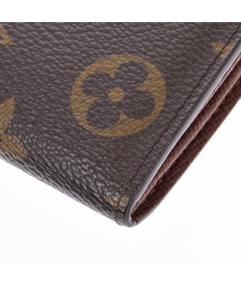 LOUIS VUITTON Monogram Portofeuil Sara Brown M61726 Womens Canvas Long Wallet la colonne vertébrale