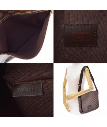 LOUIS VUITTON Louis Vuitton Damier Brooklyn MM Brown N51211 Unisex Canvas Shoulder Bag d'Europe débarque