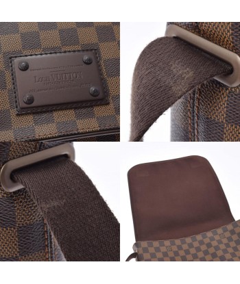 LOUIS VUITTON Louis Vuitton Damier Brooklyn MM Brown N51211 Unisex Canvas Shoulder Bag d'Europe débarque