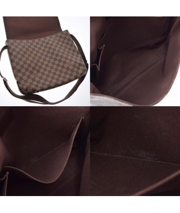 LOUIS VUITTON Louis Vuitton Damier Brooklyn MM Brown N51211 Unisex Canvas Shoulder Bag d'Europe débarque