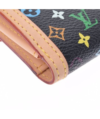 LOUIS VUITTON Multicolor Portofeuil Elise Wallet Noir M91984 Unisex Tri-Fold Shindo brillant des détails fins