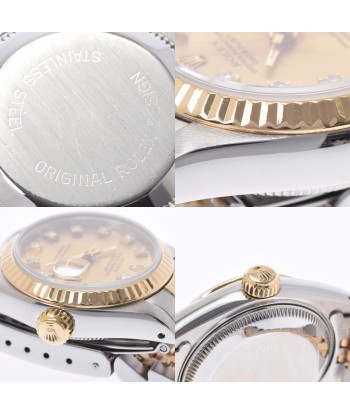 ROLEX Datejust 10P diamond 69173G Ladies YG / SS watch self-winding champagne dial les muscles