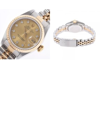 ROLEX Datejust 10P diamond 69173G Ladies YG / SS watch self-winding champagne dial en ligne des produits 