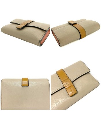 Loewe Ec-14139 Womens Leather Wallet (tri-fold) BeigeBrown Toutes les collections ici