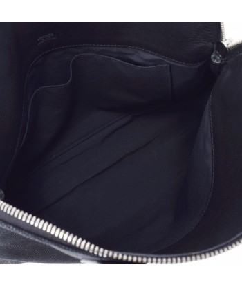 HERMES Hermes Sack Eve MM Black  I engraved (around 2005) Unisex leather canvas handbag Le MVP de beaucoup